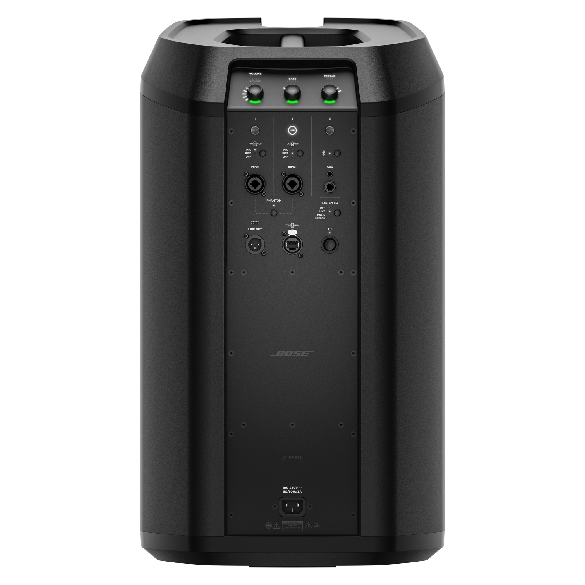 Sistem audio Bose L1 Pro16 Portable Line Array System, Bluetooth, mixer integrat, subwoofer RaceTrack, negru