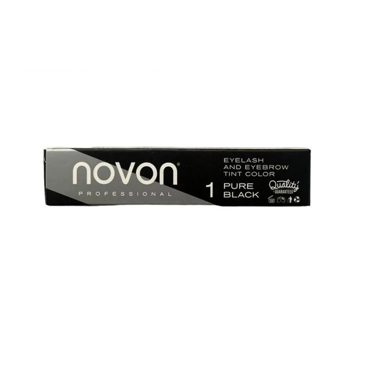 Szempilla- és szemöldökfesték - Eyebrow&Eyelash Tint 1 Pure Black 15ml - Novon
