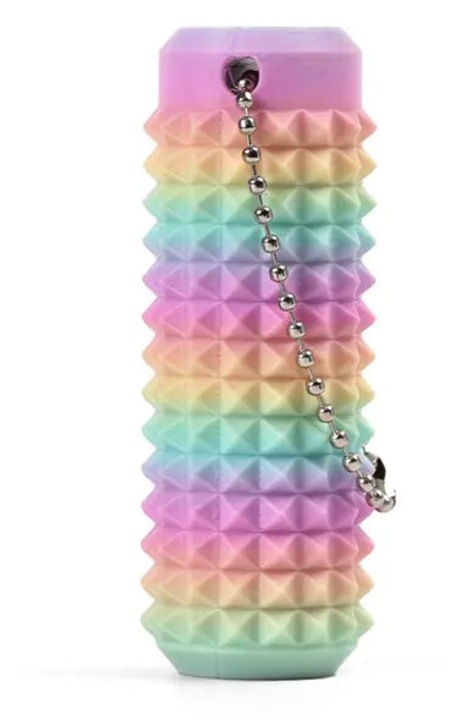 Antistress fidget kulcstartó, ujjmasszázs, többszínű, kompakt