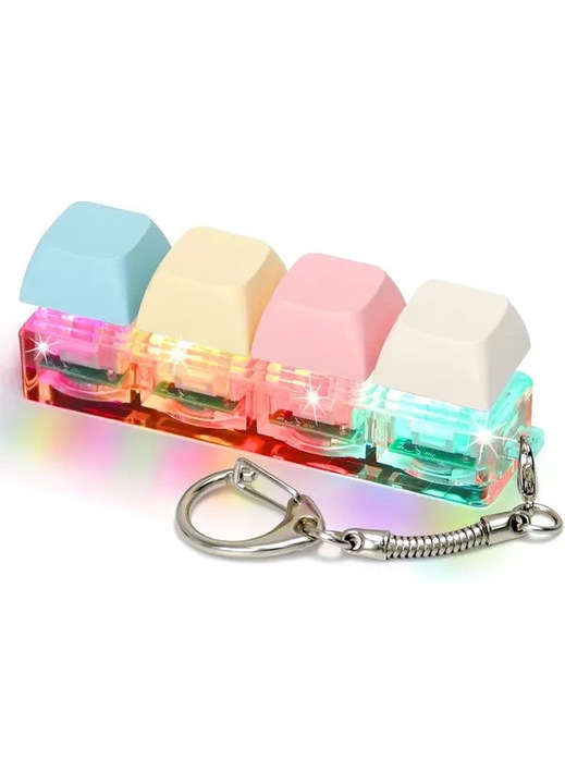 Pasztell macaron fidget antistressz kulcstartó