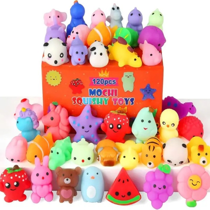 30 db squishy játék szett, kawaii állatok, többszínű, 2.5x5cm