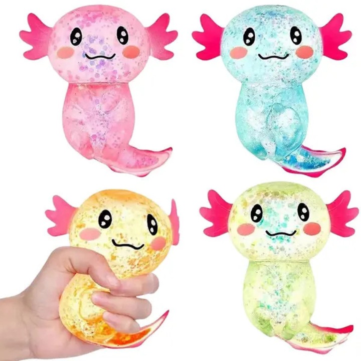 Комплект антистрес играчки саламандър, многоцветен, 3-4 броя, 7x3см