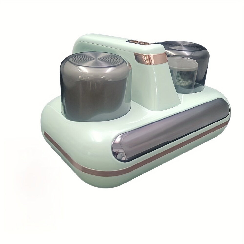 Aspirator de mana cu UV-C, portabil, verde, compact, cu filtru HEPA