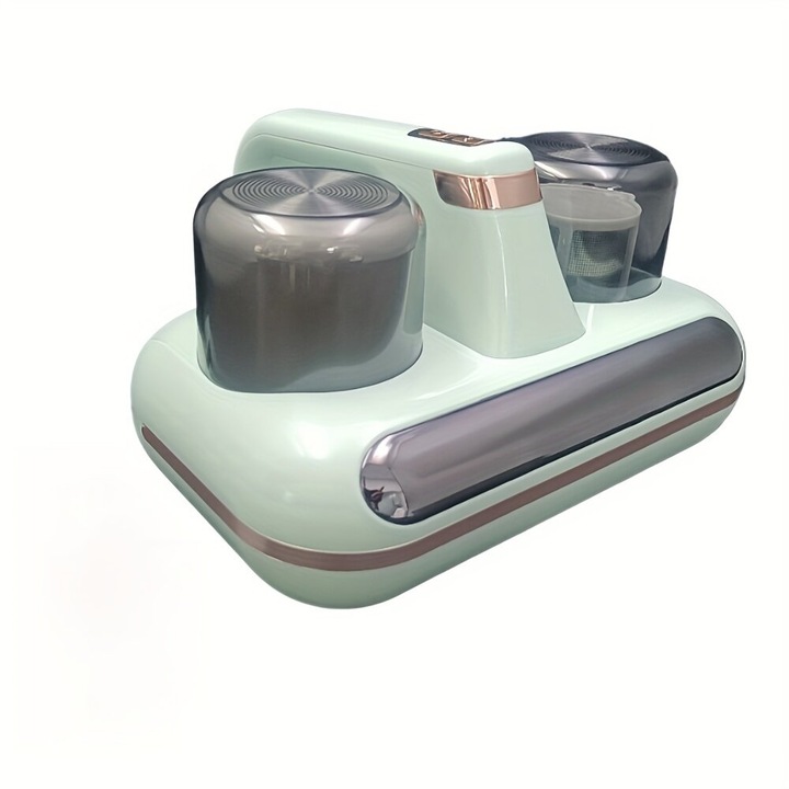 Aspirator de mana cu UV-C, portabil, verde, compact, cu filtru HEPA