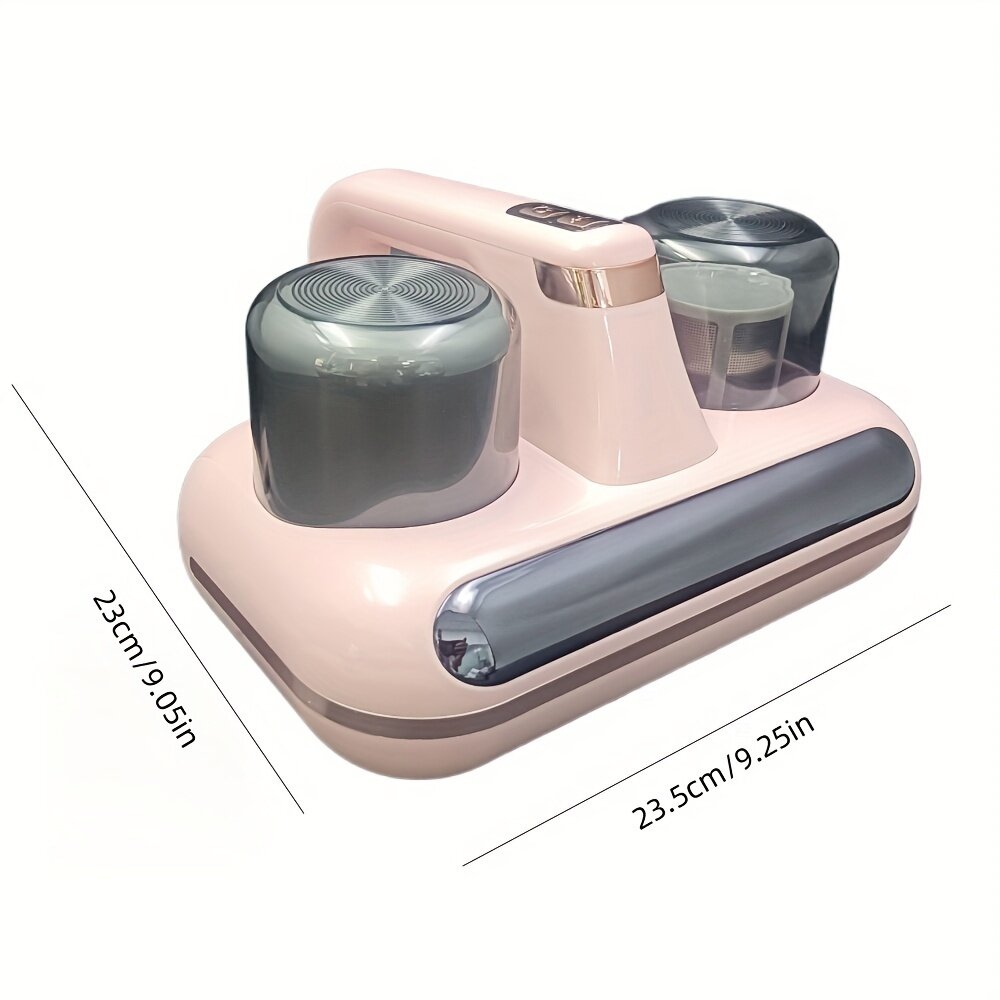 Aspirator de mana cu UV-C, portabil, verde, compact, cu filtru HEPA