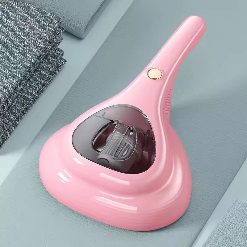 Aspirator de mana, roz, fara fir, pentru praf si acarieni, compact