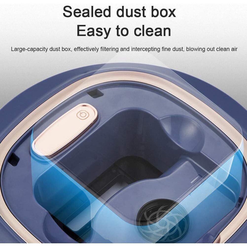 Aspirator robot inteligent 1200mAh autonomie 60min, perii laterale, profil jos, multicolor