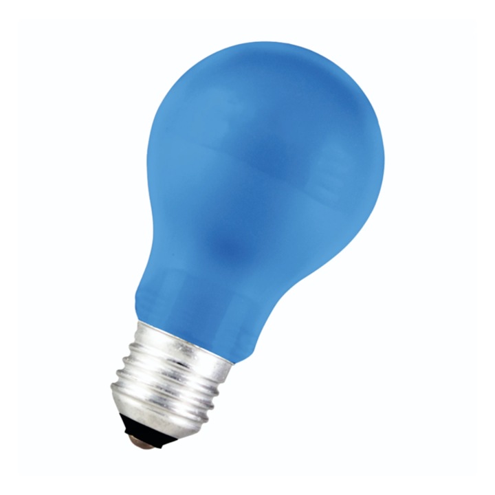Bec LED E27 A60 Kék 1W