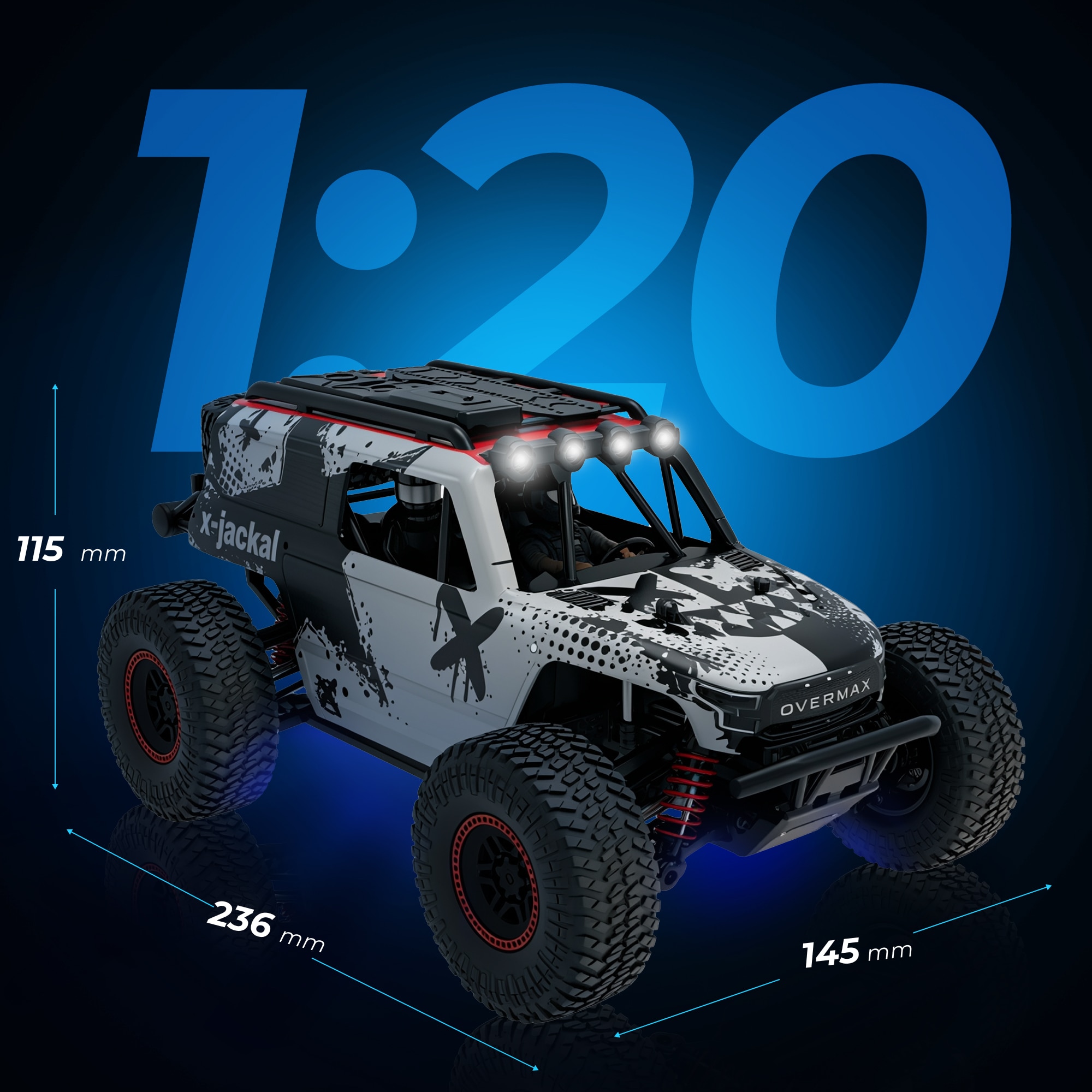 Masina telecomanda, masina RC, Monster Truck, X-JACKAL, 80 de