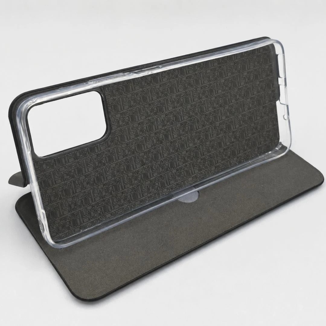 Husa tip carte pentru Motorola Moto G06 Power cu inchidere magnetica, Rezistenta la socuri, Functie de suport, Protectie completa (fata+spate) - Negru