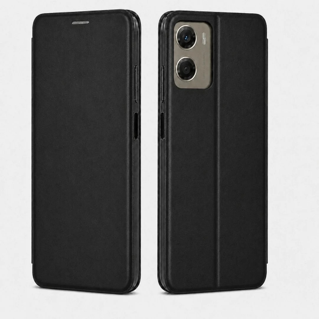 Husa tip carte pentru Motorola Moto G06 Power cu inchidere magnetica, Rezistenta la socuri, Functie de suport, Protectie completa (fata+spate) - Negru