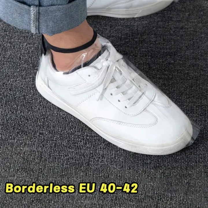 Védőcipő nyíráshoz, PVC, fekete, univerzális méret