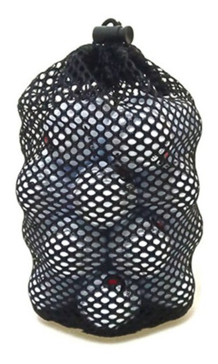 Geanta plasa din nailon pentru mingi golf tenis, negru, M/L, 1 buc