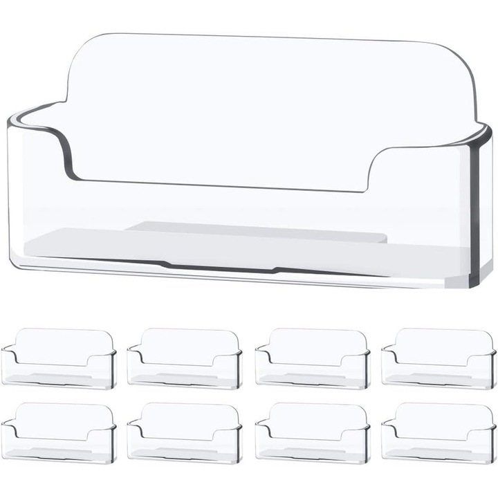 Suport carti de vizita birou plastic transparent 30x50 carduri