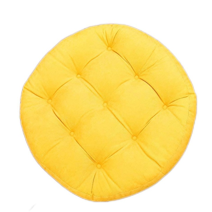 Kerek padlópárna, 22x22 hüvelyk, sötétkék, 8-10cm vastagság, PP pamut, bársony