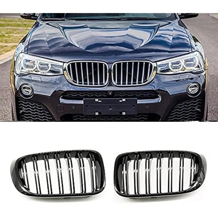 Grila fata negru lucios BMW X3 X4 F25 F26 2014-2017