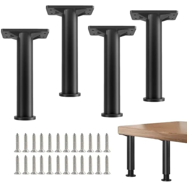 Picioare reglabile mobilier 20x35cm set 4 buc negru plastic
