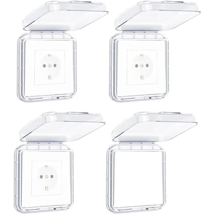 Set 4 capace prize impermeabile, transparent, autoadezive, 11x10.2x2cm