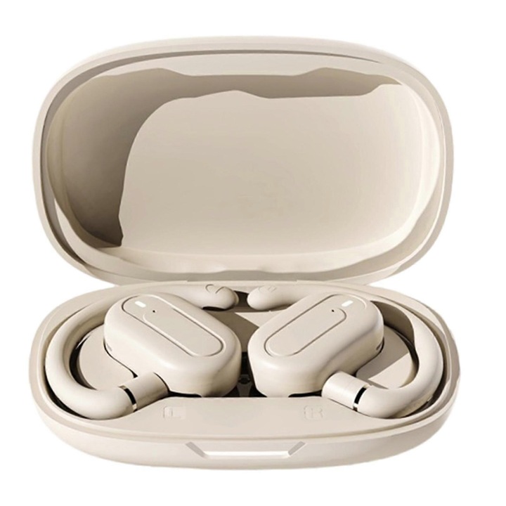 Vezeték nélküli Bluetooth 5.0 fülhallgató, ergonomikus, fekete, 9x6.5x2.5cm