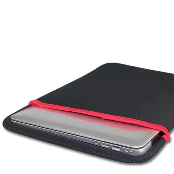 Husa pentru laptop din SBR, rezistenta la socuri si impermeabila, PRE-CJk0515-26-0806-198, negru/rosu, 14 inch