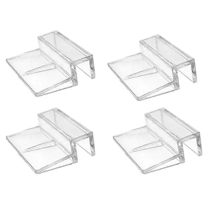 4 db akril rögzítő bilincs akváriumhoz, átlátszó, 6x8x10x12mm