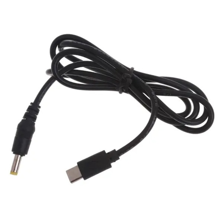 Cablu adaptor USB-C la DC 4.0x1.7mm, 12V, 1m, negru