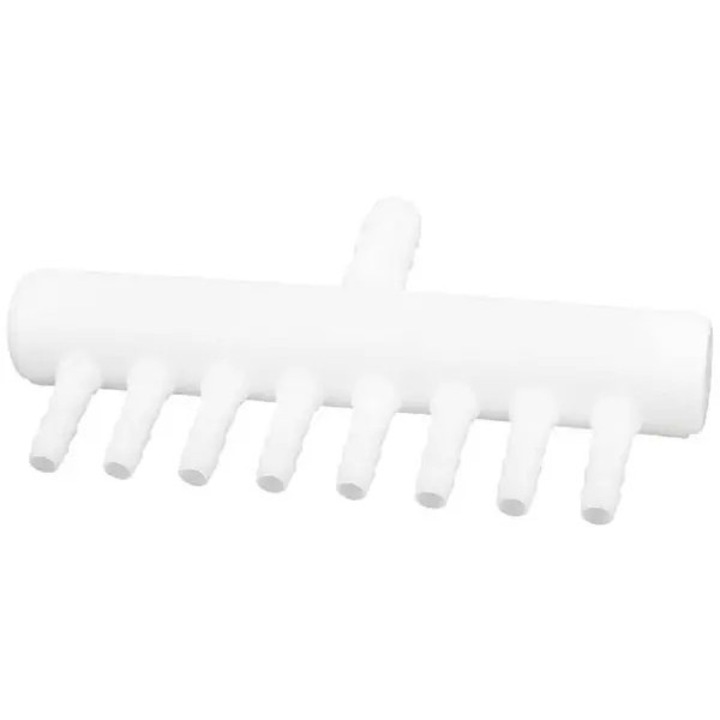 Akváriumi levegőelosztó 1-ből 8 kimenetre, műanyag, 128mm, átlátszó