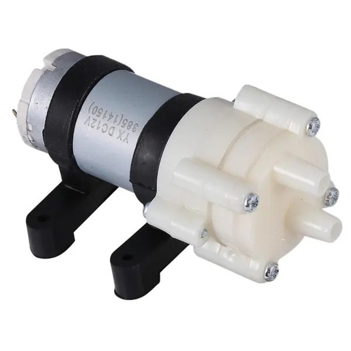 Мини диафрагмена помпа, 12V, 1.5-2L/min, пластмаса-метал, 9x3.2x3.2cm