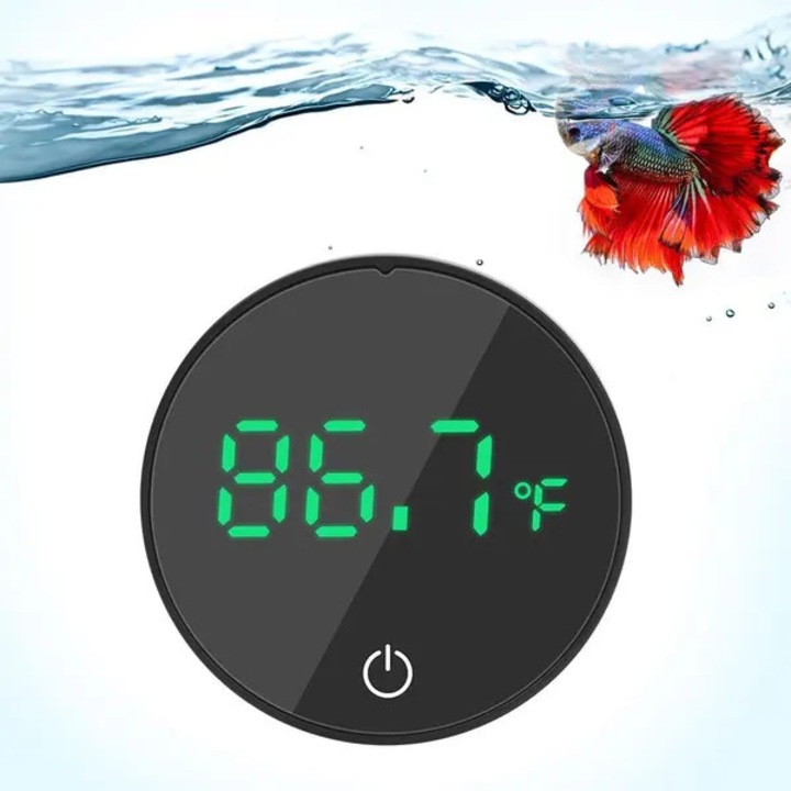 Termometru digital acvariu, senzor precis, ecran LCD, autoadeziv, 4.5x4.5x1.1cm
