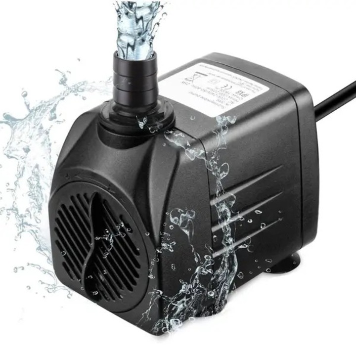 Потопяема водна помпа 25W 1500L/h черна 57x64x81mm
