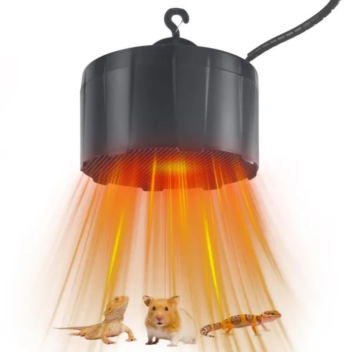 Hüllő ventilátoros fűtőtest 200W fekete