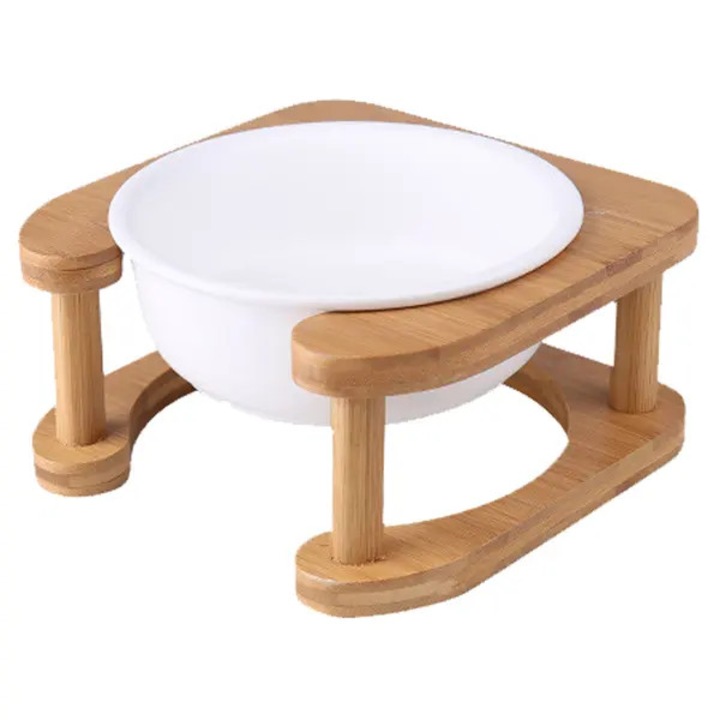 Керамична купа за котки, 600мл, бяла, 14.7x14.7см