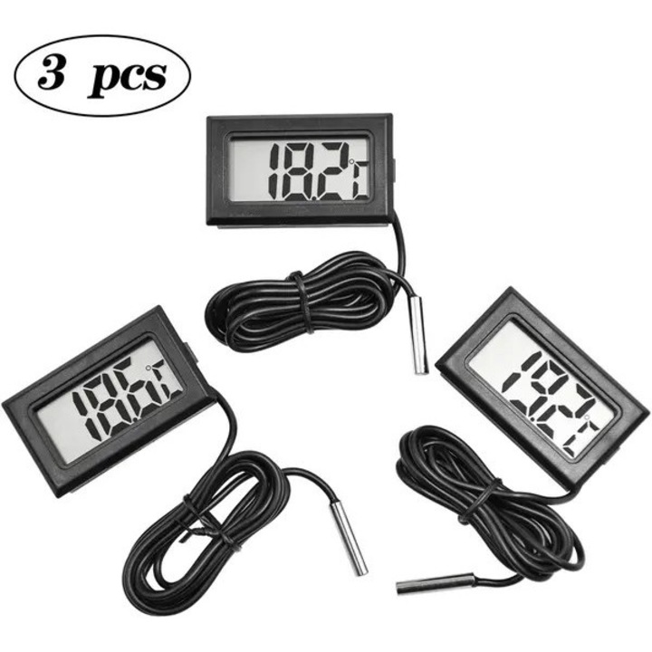 Termometru digital LCD pentru acvariu si interior, rezistent la umiditate, afisaj clar, 50-110°C