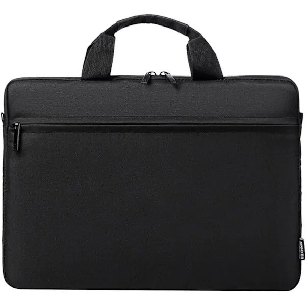 Geanta pentru laptop din material textil rezistent la apa, slim, captuseala cu spuma anti-soc, IZO-CJ-K0502-20260803-1520, negru, 15,6 inch