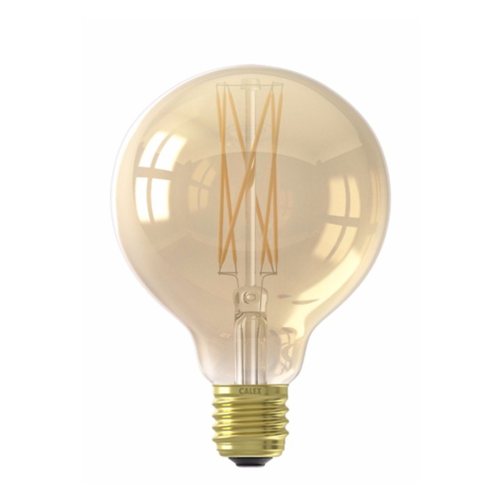 Calex Glob E27 4W 2100K Arany Színű Szabályozható LED szálas izzó