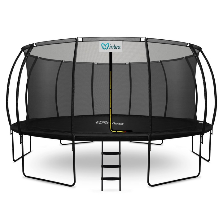 INLEA ULTIMATE Jump Trambulina 500 cm cu plasa de protectie interna - negru