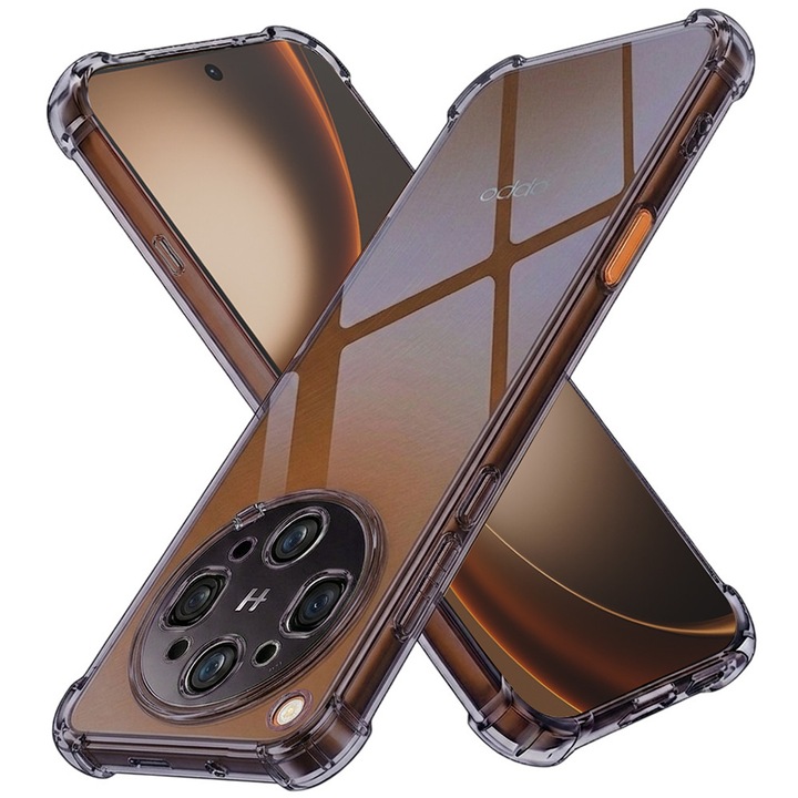 Калъф за Oppo Find X9 Ultra Slim Anti-Shock 1.5mm подсилени 4 ъгъла, опушено черен