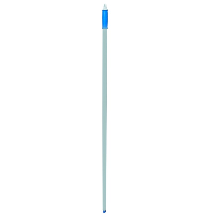 Kleaner fém nyél seprűhöz és felmosóhoz, univerzális menettel és akasztóval, 120 cm hosszúság, kék/szürke