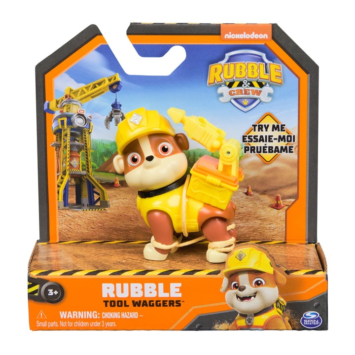 Mancs őrjárat Rubble Crew, Rubble figura 5 cm