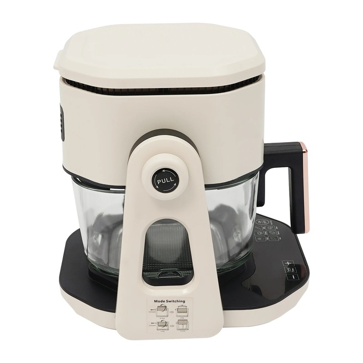Фритюрник с горещ въздух airfryer, 4,5 л, 1200 W, LCD екран, температура 50–200°C, режим грил, бял