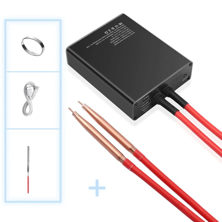 Hordozható DIY ponthegesztő készülék, mini kézi hegesztőgép, 18650 akkumulátorokhoz, digitális kijelző, 220 V, 570 g