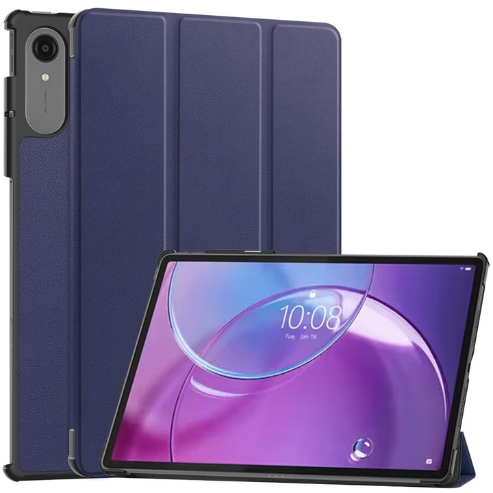 Védőtok Lenovo Idea Tab Pro Gen 2 DaDen FoldPro készülékhez, Állvány funkció, Akár 65°-os szög, Öko bőr, Kék
