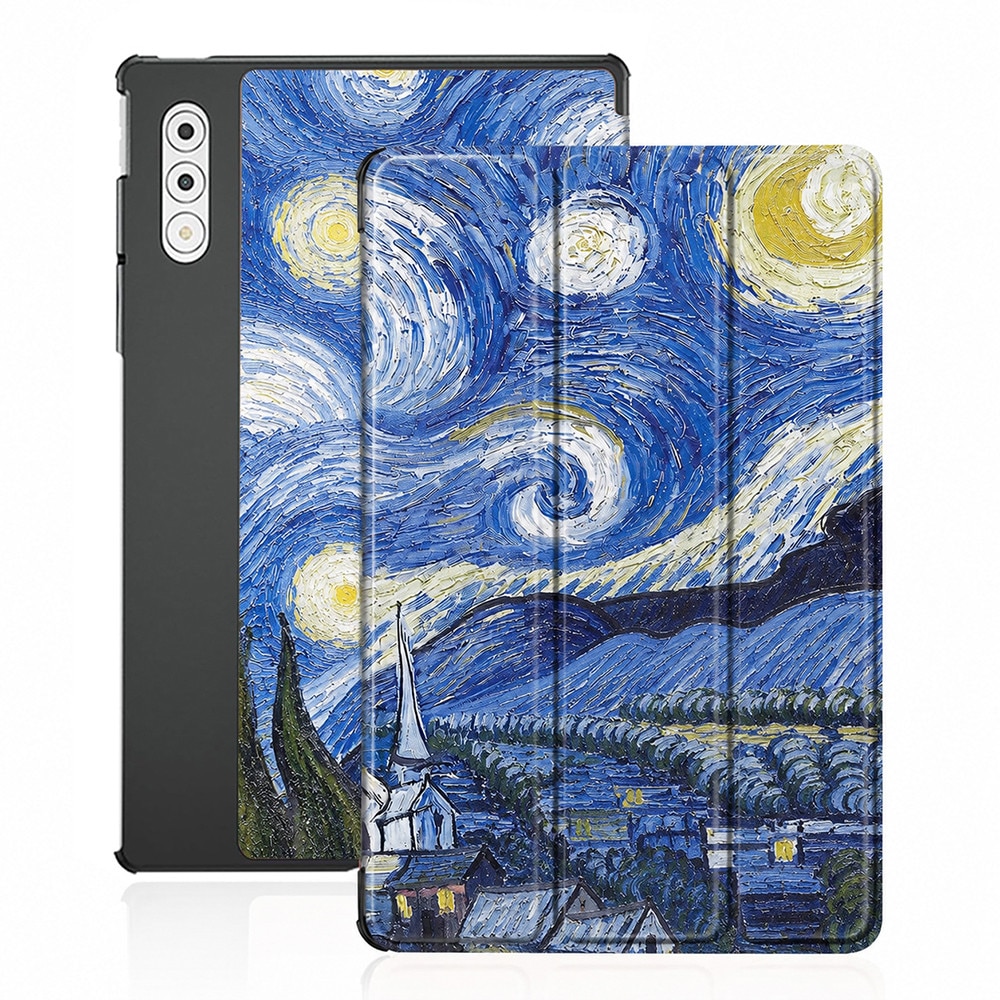 Husa tableta din piele pentru Lenovo Yoga Tab Plus 12.7, Protectie Completa, Starry Night design, Multicolor