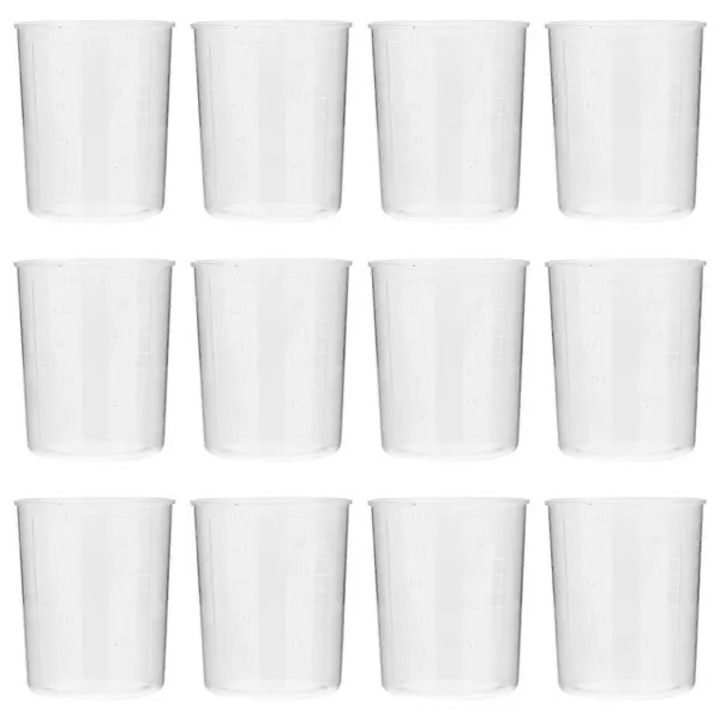 Set 40 pahare gradate, plastic transparent, 100ml, 6.5x4.5x5cm