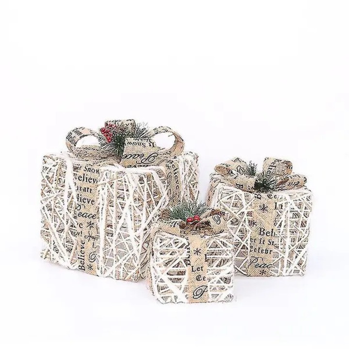 Set 3 cutii cadou petrecere cu funde multicolor
