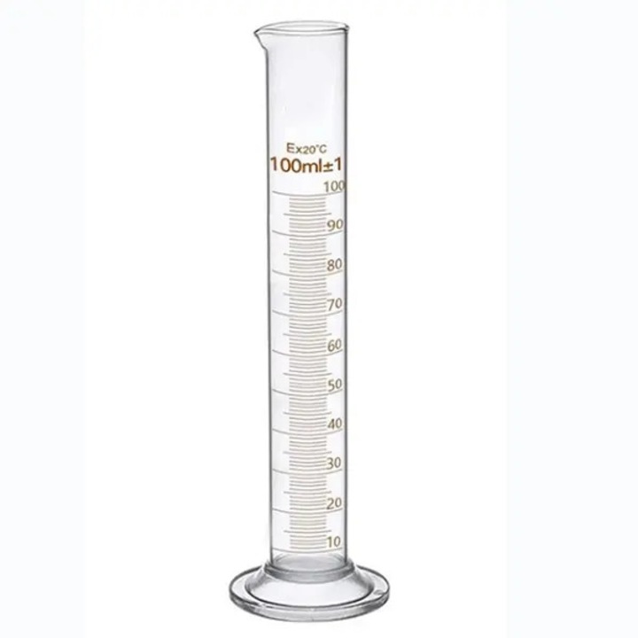 Cilindru gradat sticla 100ml transparent 32x244mm cu baza rotunda