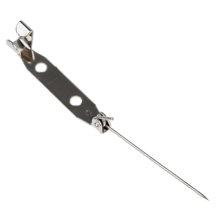 50 db ezüst színű fém bross tű készlet 32x5mm
