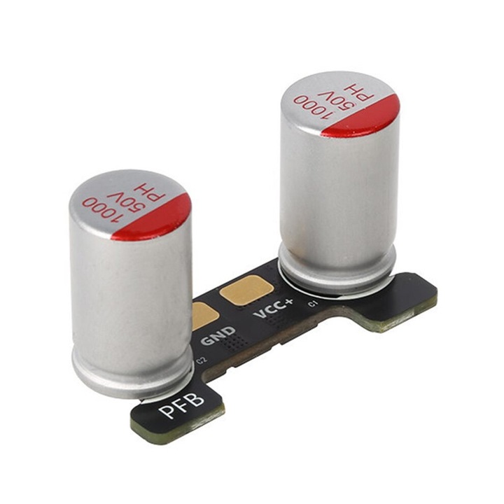 Filtru de putere pentru drone FPV, dual 50V 100uF, PCB, compact