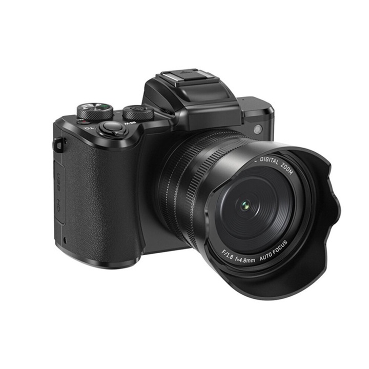 8K digitális fényképezőgép, 88MP, 16x zoom, HD érintőképernyő, fekete, 3.2inch