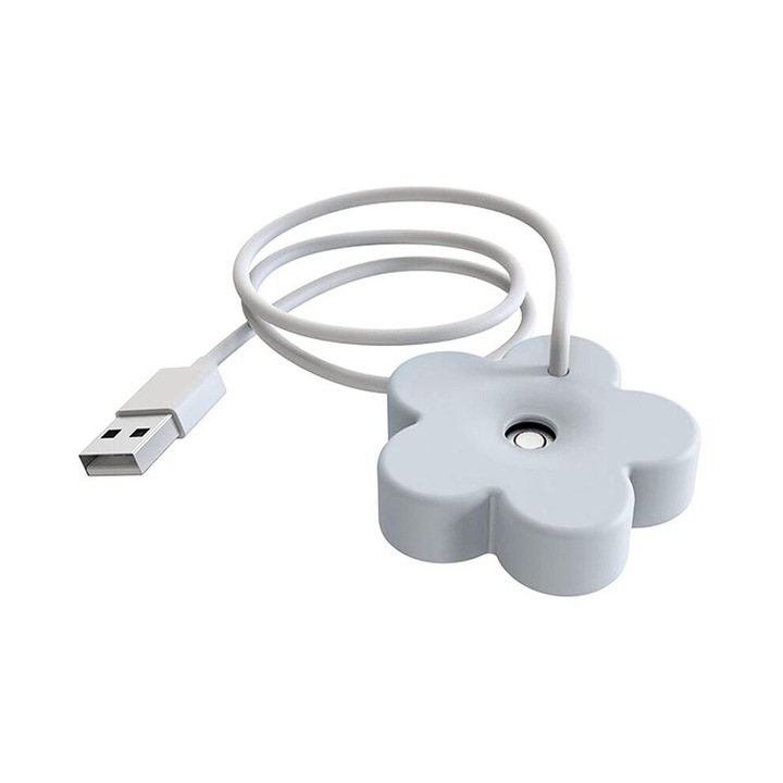 Fehér hordozható párásító 4.8x4.8x1.3cm tartály nélkül USB